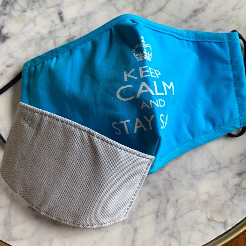 (3 pc)Stay Calm Cotton Face Mask + 2 Filters - Picture 5 of 7